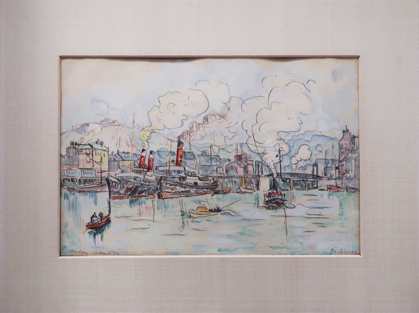 Cherbourg, 1932, aquarelle sur papier, 29.5x44.5cm