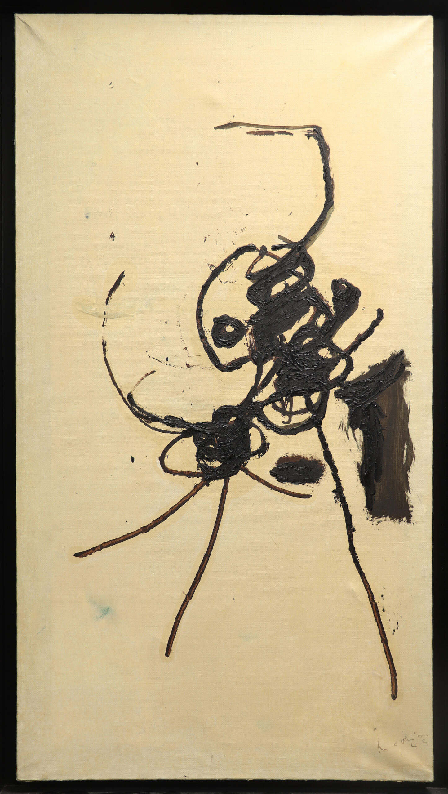 Composition, 1949, huile sur papier marouflé sur toile, 96.5x51.5cm