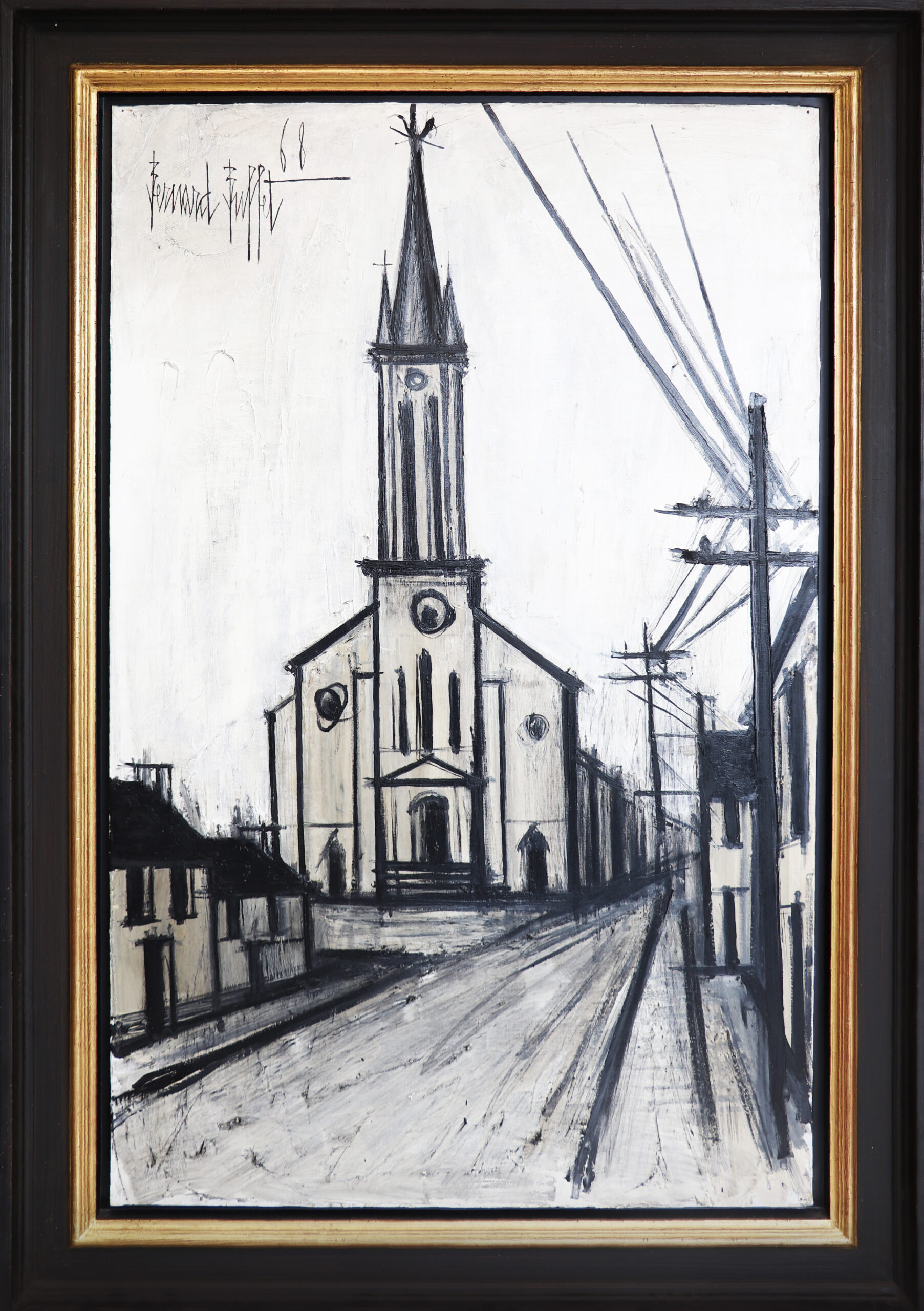 L'église d'Ansauville, 1968, huile sur toile, 130x81cm