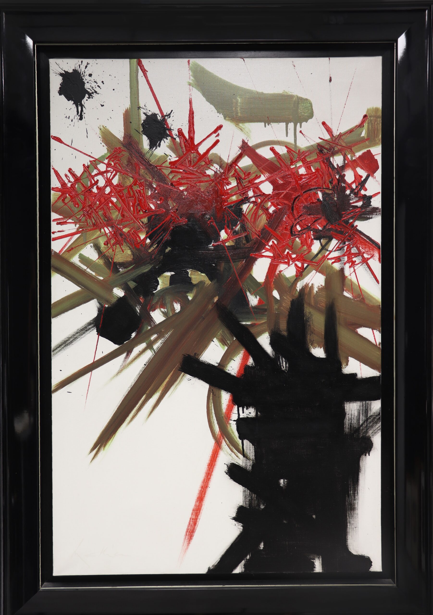 Composition, 1989,  huile sur toile, 116x73cm